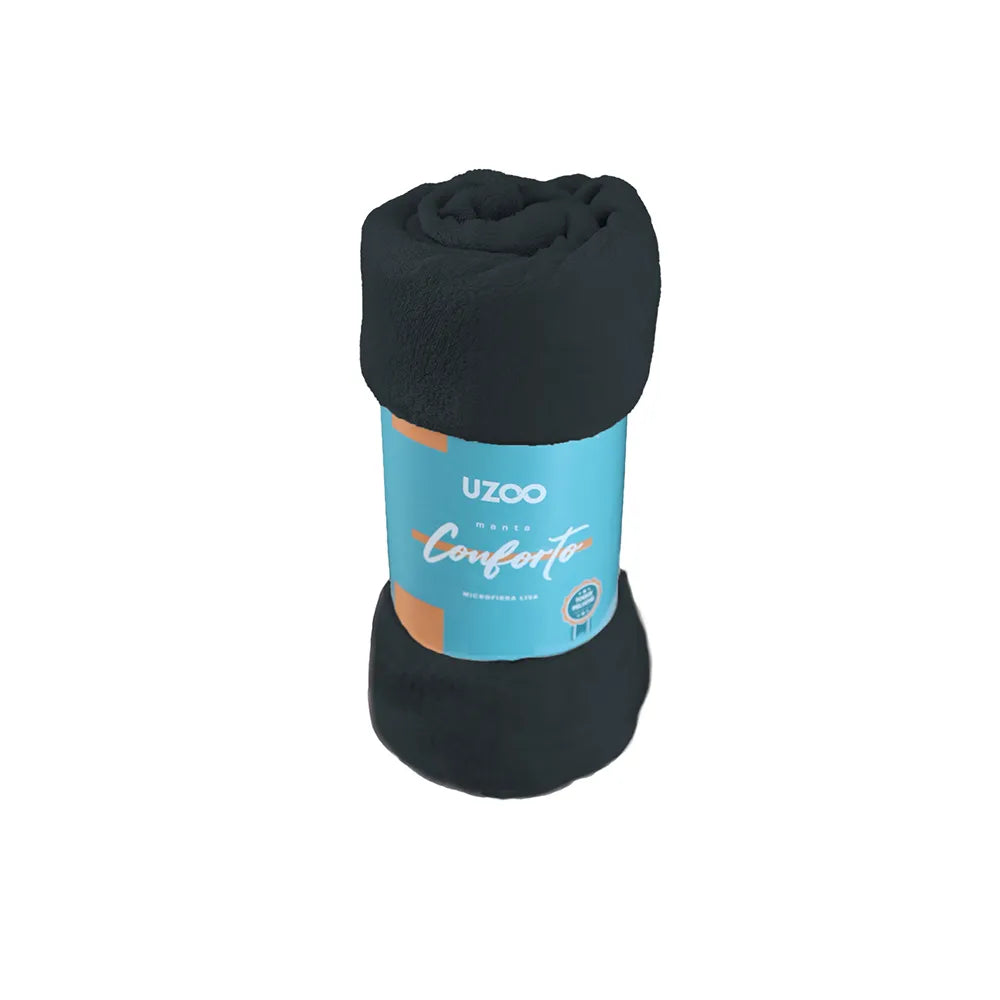 Manta Microfibra Lisa Solteiro 1,50m x 2,00m | Uzoo