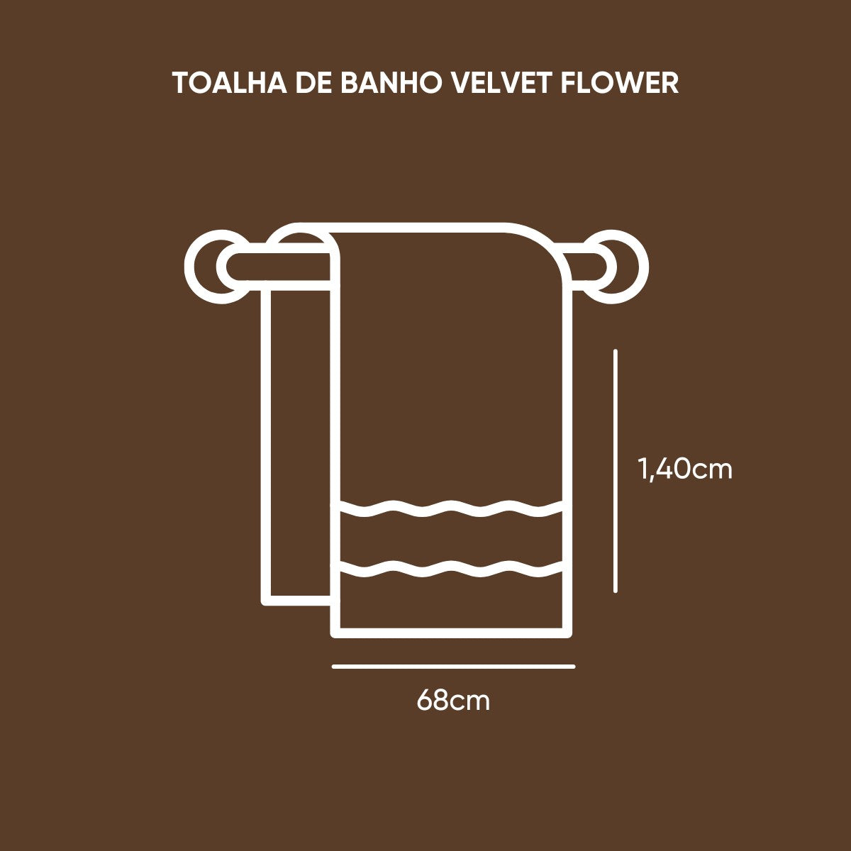 Toalha de Banho Velvet Flower 68×1,40 m Appel – 100% Algodão 420 g/m² Aveludada