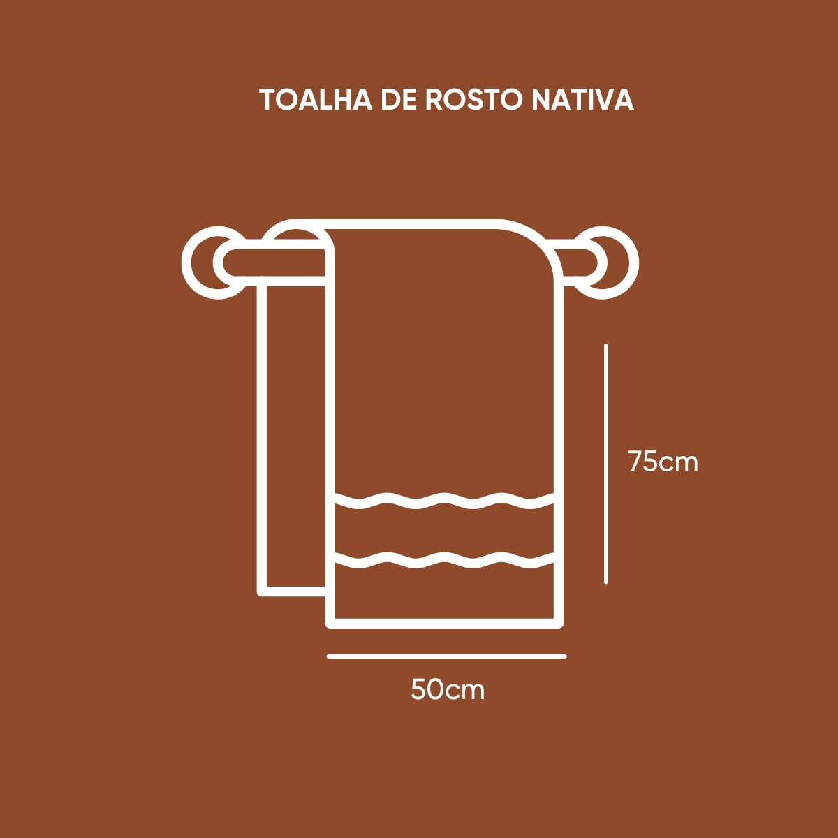 Toalha de Rosto Nativa 50×75 cm – 100% Algodão 420 g/m² | Appel Home