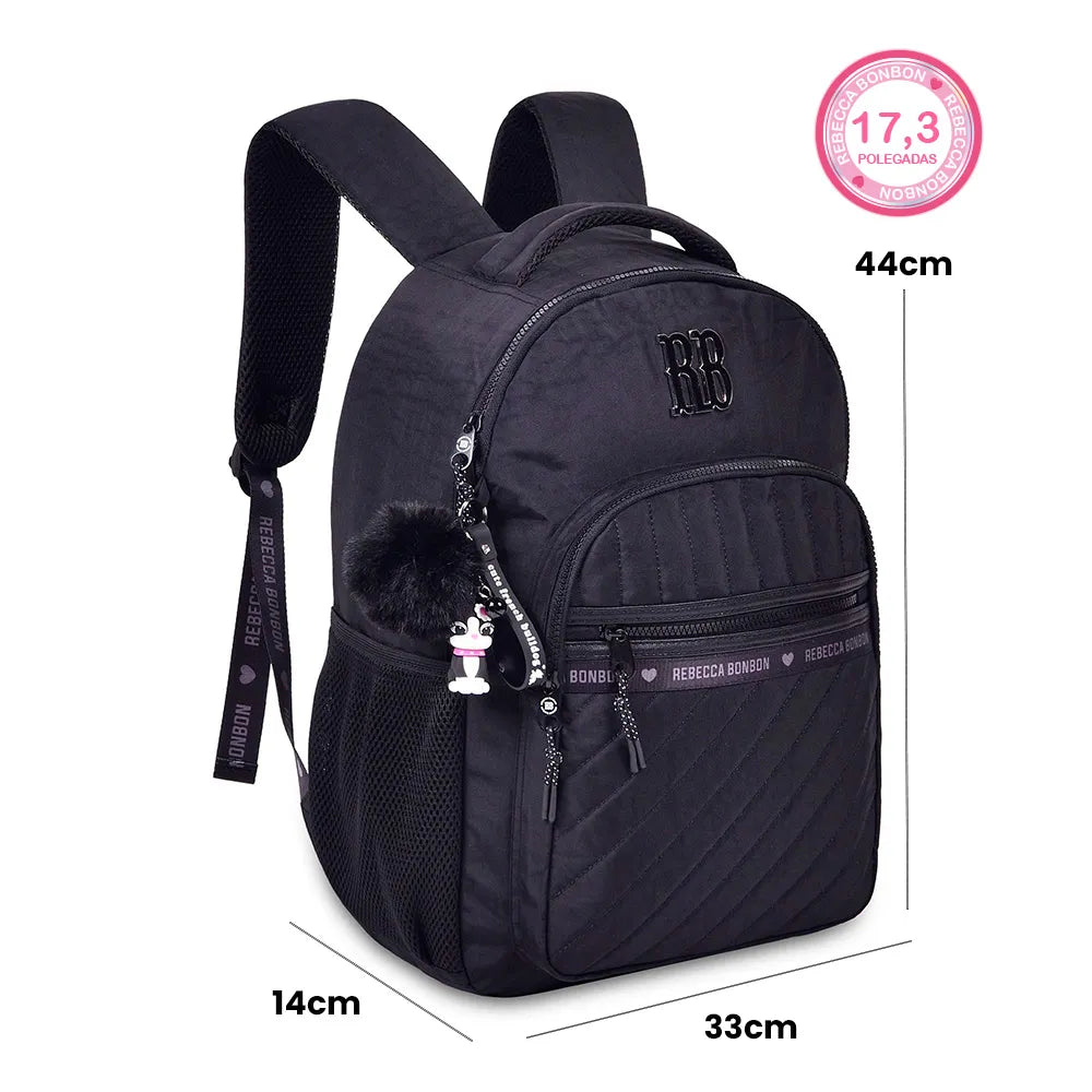Mochila da Rebecca Bonbon | Crinkle com Matelassê 17,5" | RB