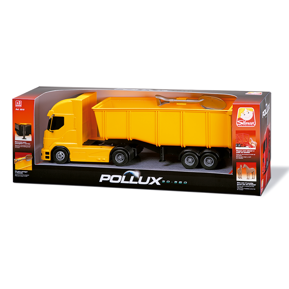 Caminhão Pollux 30-360 Basculante com Pá – Brinquedo Caminhão Caçamba Grande | Silmar Brinquedos