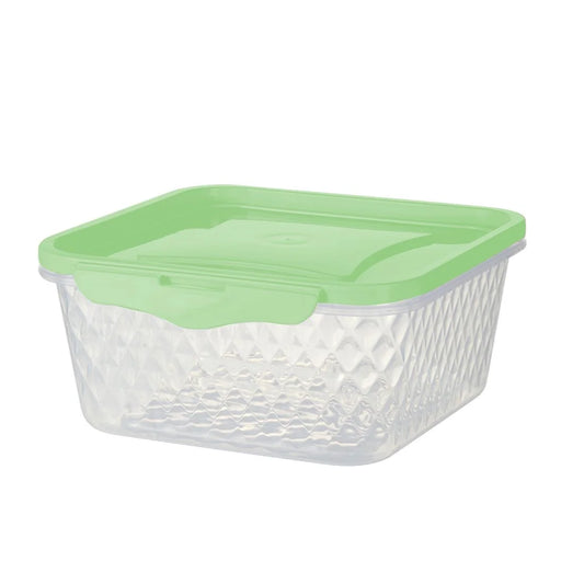 Pote Plástico 1,7 Litro Quadrado Hermético Cristal | Plasvale