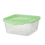 Pote Plástico 550 ml Quadrado Hermético Cristal | Plasvale