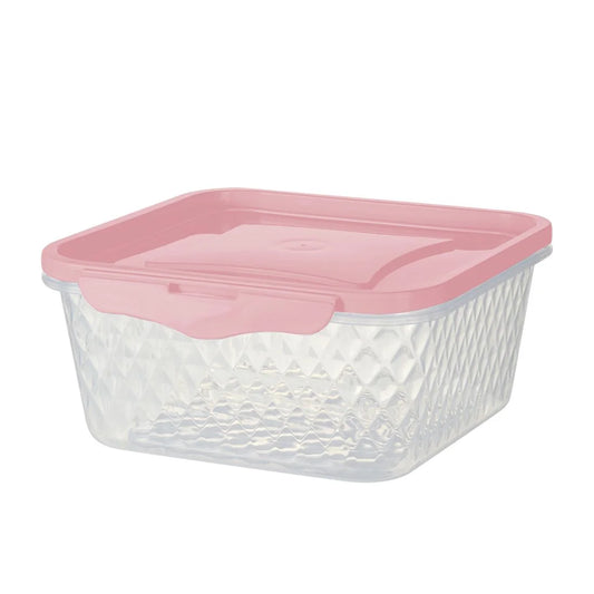 Pote Plástico 1 Litro Quadrado Hermético Cristal | Plasvale