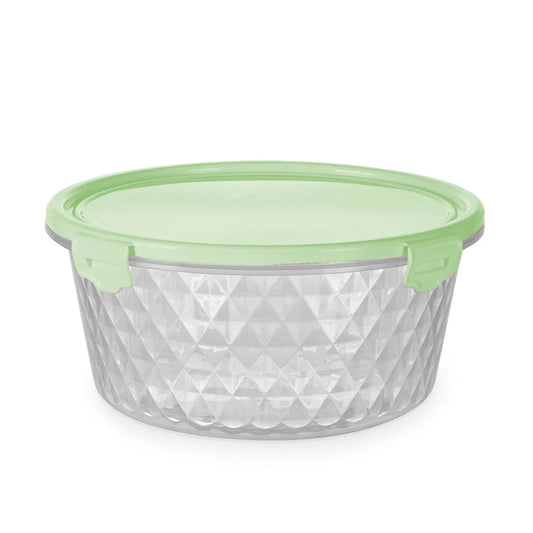 Pote Cristal Redondo 1,7 Litro com Travas | Plasvale