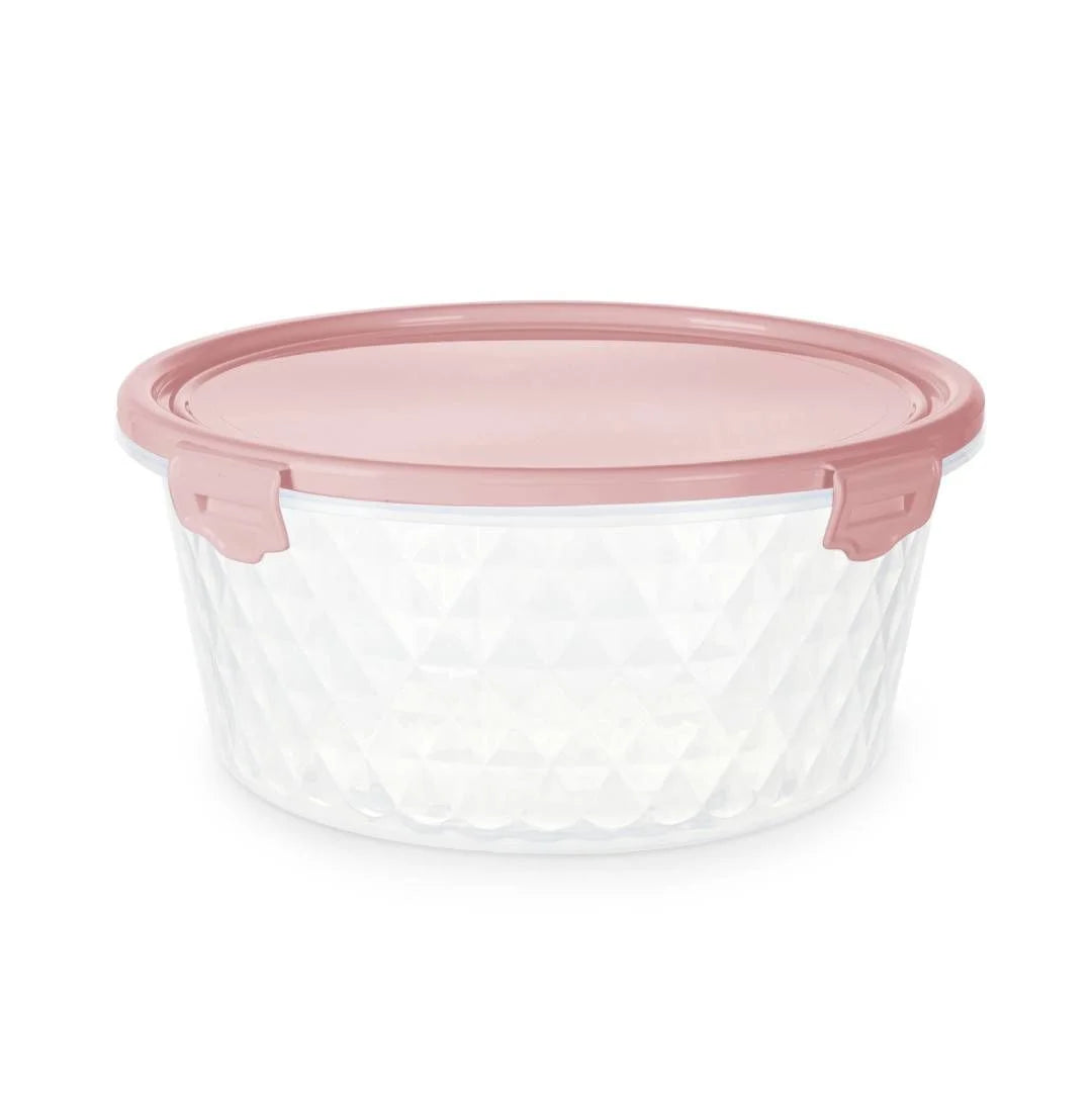 Pote Cristal Redondo 1 Litro com Travas | Plasvale