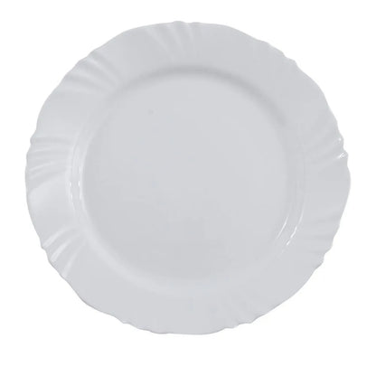 Conjunto Pratos Rasos Duralex Opaline Pétala 25,5 cm – Vidro Temperado Branco Resistente e Sofisticado
