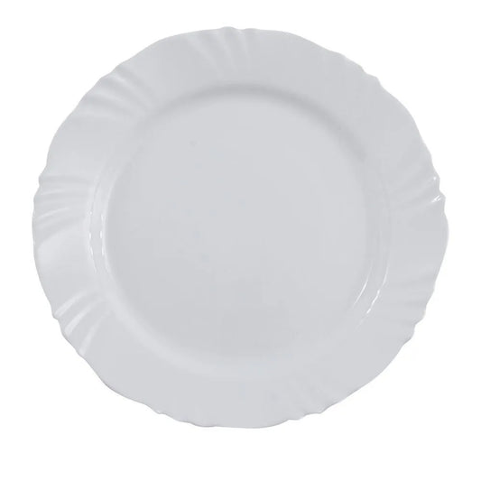 Conjunto Pratos Rasos Duralex Opaline Pétala 25,5 cm – Vidro Temperado Branco Resistente e Sofisticado