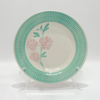 Conjunto Pratos Rasos 24 cm Donna Bloom com Borda Verde – Oxford Biona | Cerâmica Floral