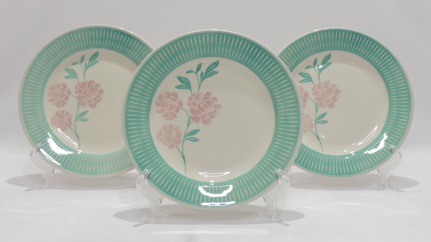 Prato Raso 24 cm Donna Bloom com Borda Verde – Oxford Biona | Cerâmica Floral