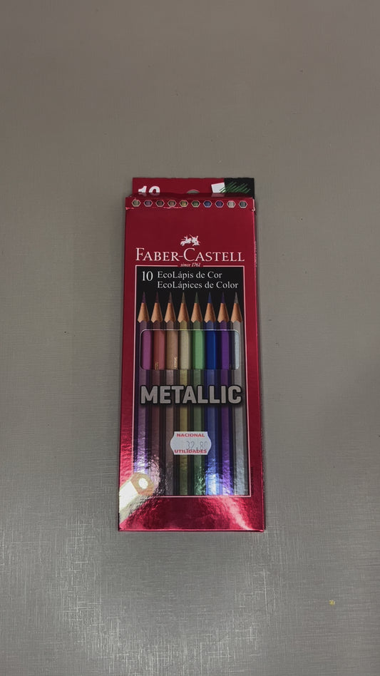 Kit 10 Lápis de Cor Tons Metalicos EcoLápis | Faber-Castell