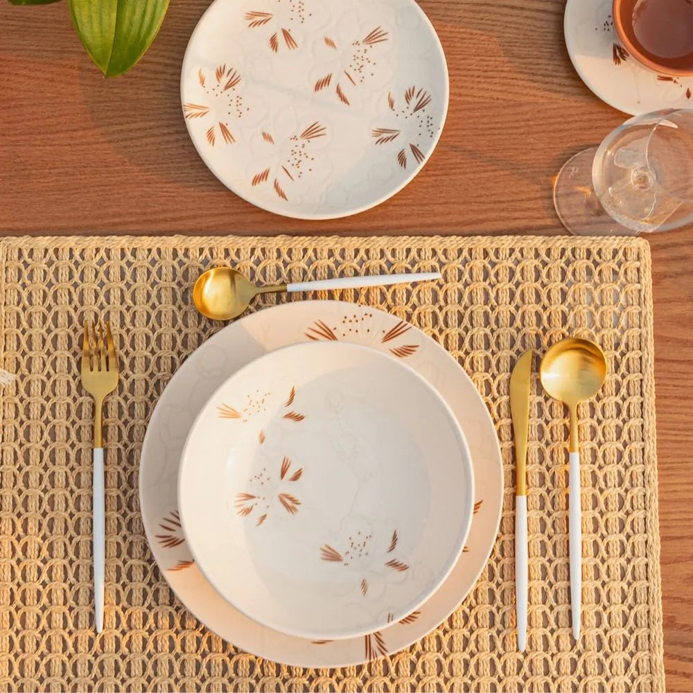 Prato Fundo Cerâmica 20,5 cm Unni Orquídea – Design Elegante e Delicado