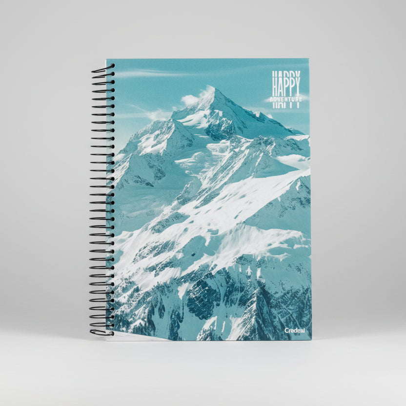 Caderno Universitário Happy Adventure Credeal 10 Matérias 160 Folhas Capa Dura Espiral