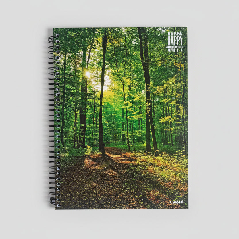 Caderno Universitário Happy Adventure Credeal 1 Matéria 80 Folhas – Capa Dura Espiral
