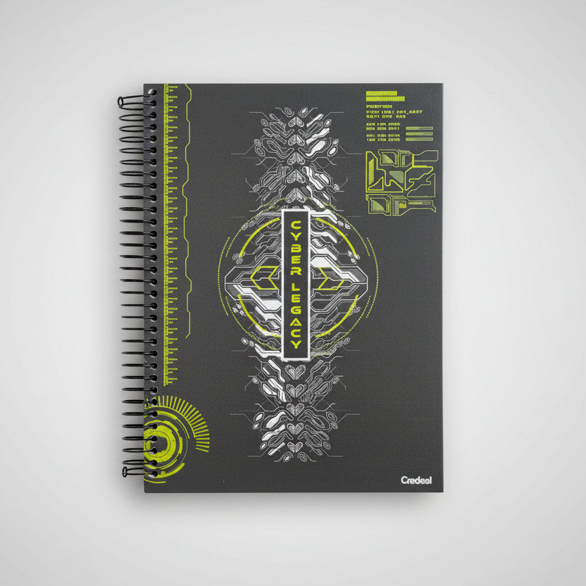 Caderno Universitário 20 Matérias Credeal My Collection Masculino – 280 Folhas, Capa Dura, Espiral