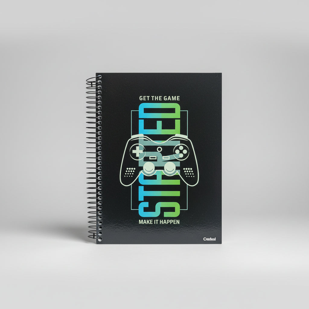 Caderno Universitário My Collection Masculino – 12 Matérias • 240 Folhas • Capa Dura • Espiral • Papel Pautado • Tamanho 20×27,5 cm — Credeal