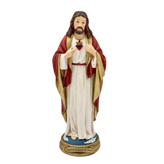 Imagem Sagrado Coração de Jesus 13 cm – Florence Resina Religiosa | Espressione Arts