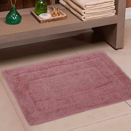 Tapete Banheiro Hidalgo Rosa 40×60 cm – Algodão Antiderrapante | Niazitex