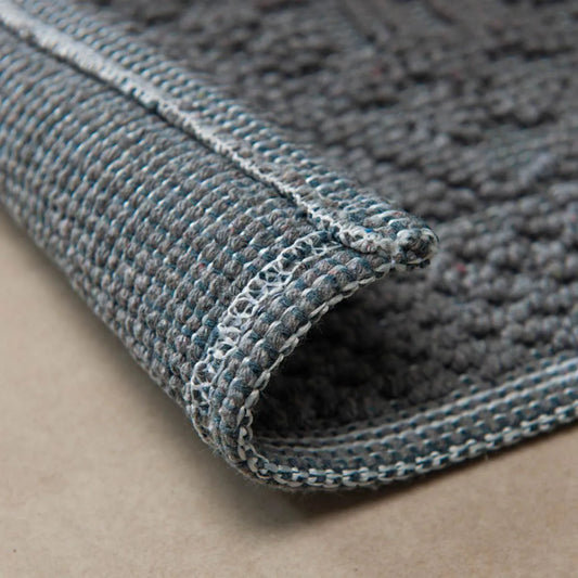 Tapete Vermont Niazitex 40×60 cm – Algodão e Polietileno Cinza | Antiderrapante