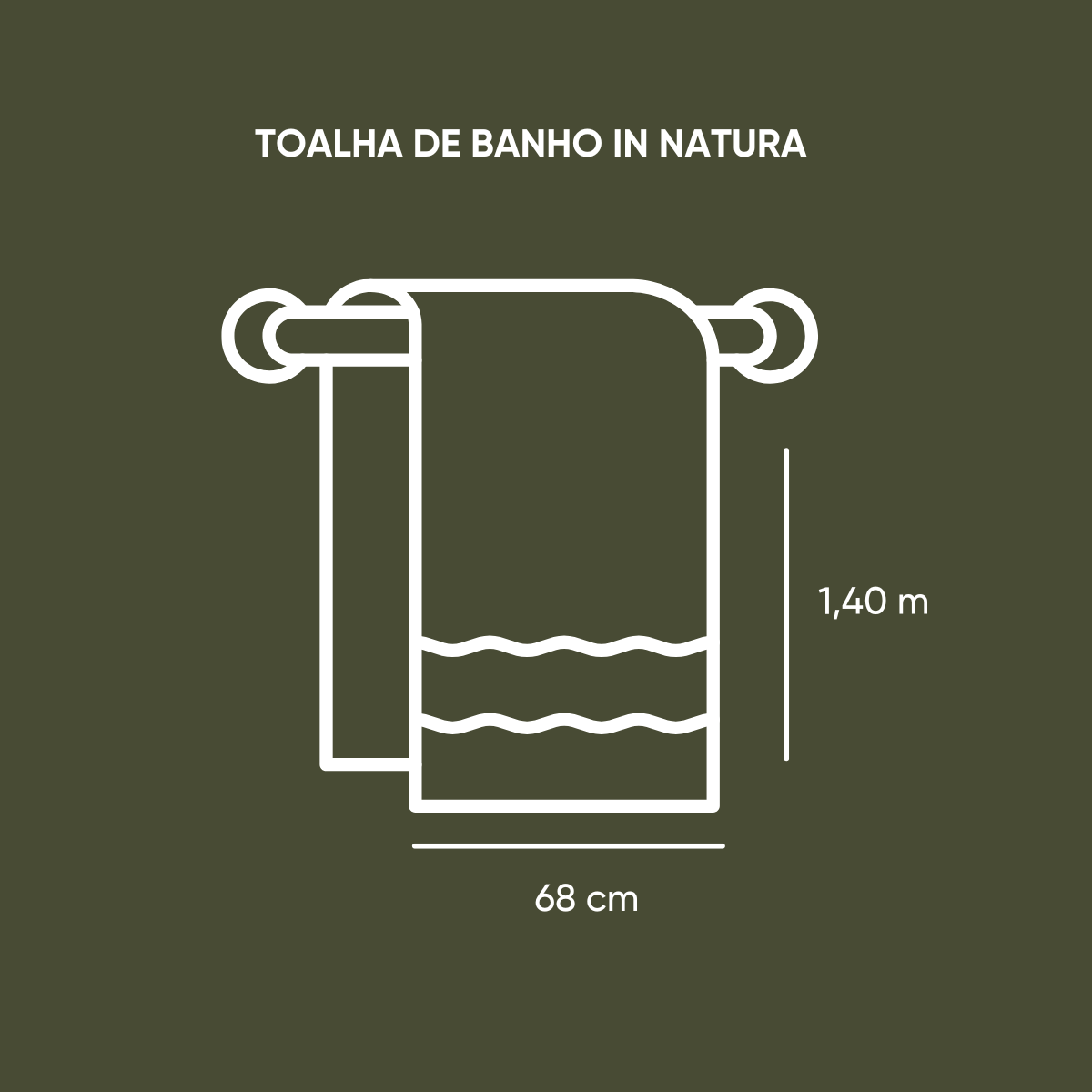 Toalha de Banho In Natura 68×140 cm – Eco Fio 450 g/m² Amêndoa & Babosa | Appel Home