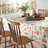 Toalha de Mesa Retangular Döhler Clean Athenas Estampa Ester 01 – 1,60 m × 2,50 m (50% Algodão / 50% Poliéster) – Limpa Fácil, 8 Lugares