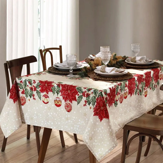 Toalha de Mesa de Natal 8 Lugares 1,60 m x 2,50 m Athenas Estampado Natal 108 | Dohler